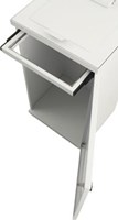 V-part modulaire afvalbak met deur en zakhouder 85 l, wit-2