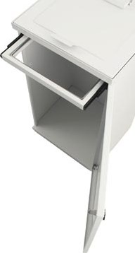 V-part modulaire afvalbak met deur en zakhouder 85 l, wit-2