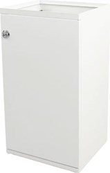 V-part modulaire afvalbak met deur en zakhouder 85 l, wit