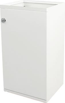 V-part modulaire afvalbak met deur en zakhouder 85 l, wit