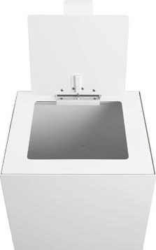 V-Part top met klep voor modulaire afvalbak 85 l en 90 l, wit