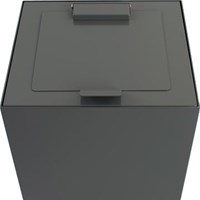 V-Part top met klep voor modulaire afvalbak 85 l en 90 l, donkergrijs-2
