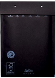 Luchtkussen enveloppen zwart 180x265 mm doos van 100 stuks zwart