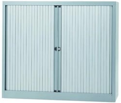Bisley roldeurkast zilverkleurig, ft 103 x 120 x 43 cm (h x b x d)
