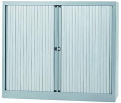 Bisley roldeurkast zilverkleurig, ft 103 x 120 x 43 cm (h x b x d)