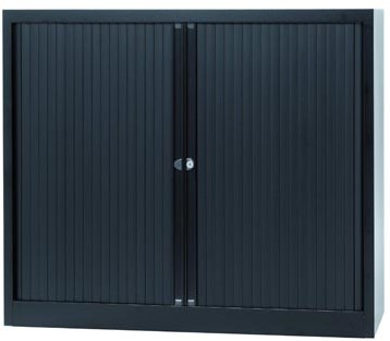 Bisley roldeurkast zwart 103 x 120 x 43 cm h x b x d