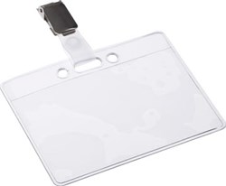 Badge Opus 2 met clip 90x60mm