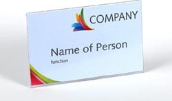 Badge Opus 2 magnetisch 75x40mm