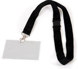 Badge pashouder Opus 2 met koord 90x60mm