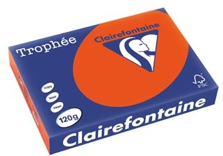 Clairefontaine papier gekleurd Trophée Intens A4 120 g 250 vel kardinaalrood