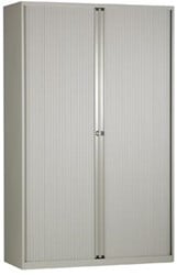 Bisley roldeurkast lichtgrijs 198 x 120 x 43 cm h x b x d