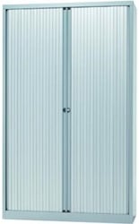 Bisley roldeurkast zilverkleurig, ft 198 x 120 x 43 cm (h x b x d)