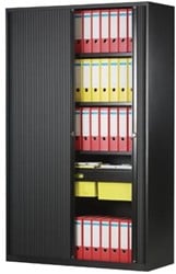 Bisley roldeurkast zwart 198 x 120 x 43 cm h x b x d
