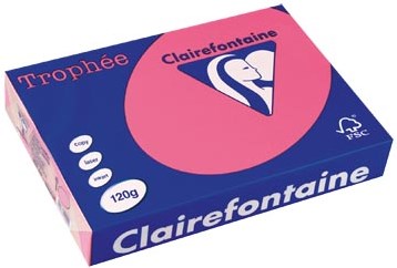 Gekleurd papier  A4  120 g  250 vel  fuchsia Clairefontaine Trophée Intens