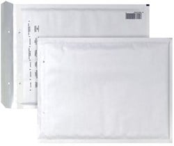 Luchtkussenenveloppen 270 x 360 mm met stripsluiting wit doos van 100 stuks