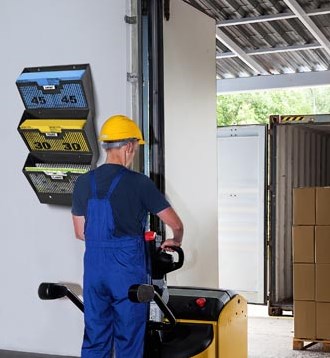 Wandfolderhouder zwart horizontaal 1 vak  CEP First-2