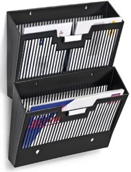 Wandfolderhouder zwart horizontaal 1 vak  CEP First