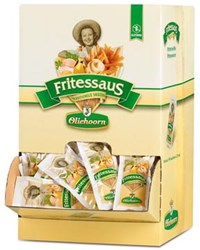 Oliehoorn Fritessaus 35% glutenvrij doos van 198 zakjes van 20 ml