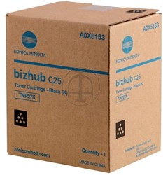 A0X5153 KON BIZHUB C25 TON BLK 5200pages/5%cov TNP27K black