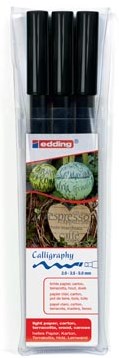Edding Calligraphy Pen e-1255 etui van 3 stiften in geassorteerde schrijfbreedtes