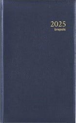 Dagagenda 2025 Brepols agenda Brefix Lima 6-talig blauw