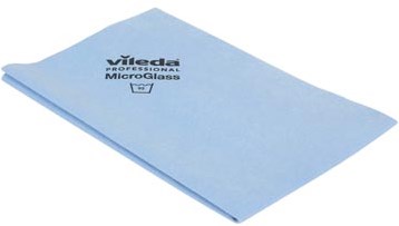 Vileda microvezeldoek MicroGlass blauw pak van 3 stuks
