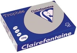 Clairefontaine Trophée Pastel, gekleurd papier, A4, 120 g, 250 vel, lichtgrijs
