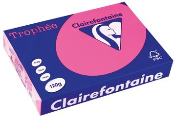 Gekleurd papier  A4  120 g  250 vel  felroze Clairefontaine Trophée Pastel