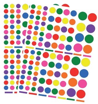 Apli verwijderbare stickers cirkels 624 stuks-2