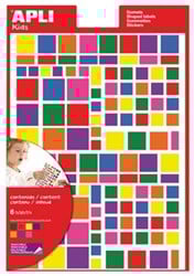 Apli verwijderbare stickers vierkanten 756 stuks