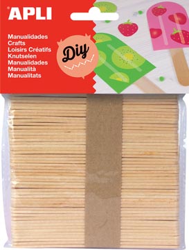 Apli houten sticks 114x10mm pak van 50 stuks