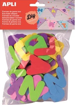 Apli schuimrubber letters assortiment 104 stuks