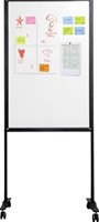 Verrijdbaar whiteboard 75 x 120cm verticaal Smit Visual emaille