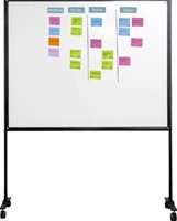 Smit Visual whiteboard gelakt staal magnetisch verrijdbaar 120 x 150 cm