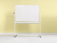 Verrijdbaar magnetisch whiteboard, emaille en aluminium, 120 x 150 cm-2