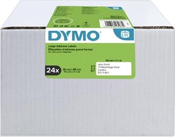 Dymo 13187 etiketten groot adres 89 x 36 mm doos