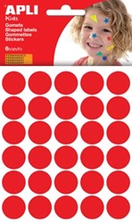 Apli Stickers cirkels rood diameter: 20 mm 192 stuks