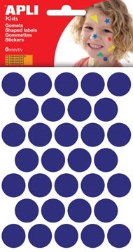 Apli Stickers cirkels blauw diameter: 20 mm 192 stuks