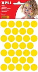 Apli Stickers cirkels geel diameter: 20 mm 192 stuks