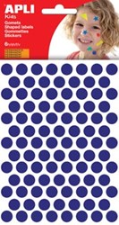 Apli Stickers cirkels blauw diameter: 10,5 mm 588 stuks