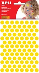 Apli Stickers cirkels geel diameter: 10,5 mm 588 stuks