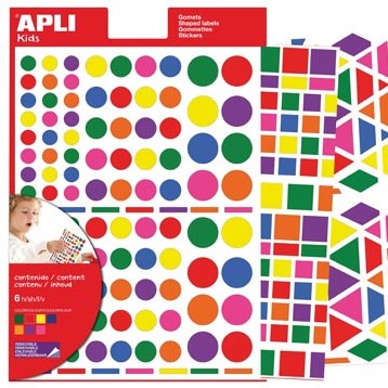 Apli verwijderbare stickers verschillende vormen 664x