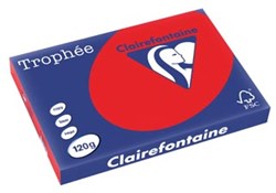 Gekleurd papier A3 koraalrood Clairefontaine Trophée Intens 120 gr 250 vel