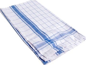 Keukendoek Adalynne 50 x 70 cm, geruit, blauw, pak van 3 stuks