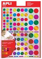 Apli Stickers cirkels 624 stuks