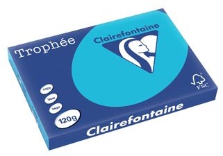 Gekleurd A3 papier koningsblauw 120 gr 250 vel Clairefontaine Trophée Intens