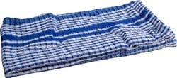 Handdoek  50 x 70 cm  gewafeld  blauw  pak van 3 stuks