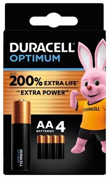 AA Batterij Duracell Optimum 200% 4x