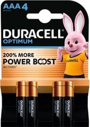 AAA Batterij Duracell Optimum 100% 4x