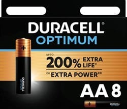 AA Batterij Duracell Optimum 200% 8x